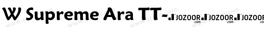 W Supreme Ara TT字体转换